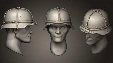 Military figurines HEADS HELMETS1 3d model
